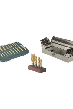 TTC 99-998-016 Machine Vise, Clamping Kit, R8 Integrated Drill Chuck, R8 Collet Set, R8 End Mill Holder Set, Parallel Set, Boring Head with R8 Shank, H/V Rotary Table, 20pc End Mill Set, 4pc M42 Roughing End Mill Set, 115pc M42 Jobber Drill Set Milling & Instant Buy