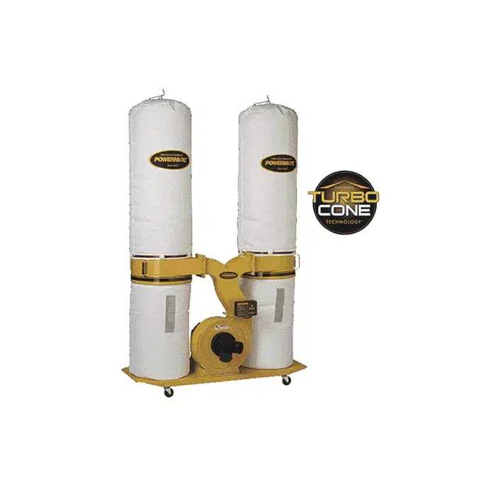 Powermatic PM1900TX-BK3 10 cu ft Capacity Bag Type Dust Collector Luxury