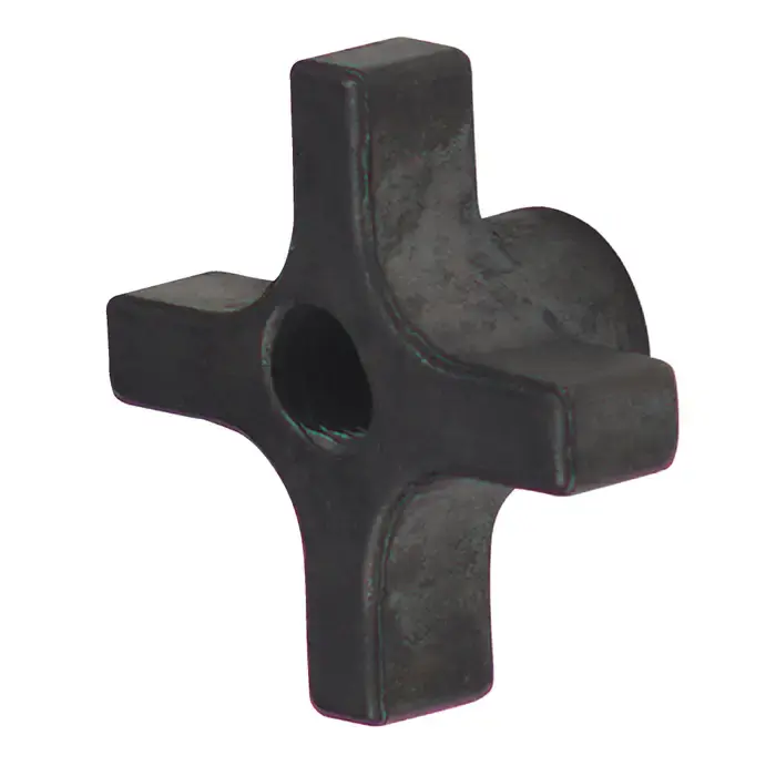 One Day Deal TTC QK-12 1/2"-13 Thread Size, 2-1/2" Head Dia., 4 Points, Quick Acting Style, Hand Knob Steel Lobed & Scalloped Knob