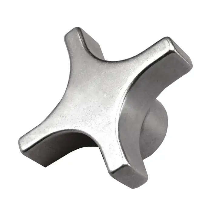 Premium TTC ALH-2TT 1/4"-20 Thread Size, 1" Head Dia., 4 Points, Tapped Thru Style, Clamping Knob Aluminum Lobed & Scalloped Knob