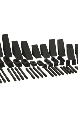 TE-CO 20421 52 Piece Heavy duty (1-1/2" wide blocks) T-Slot Clamping Nuts, Clamps, Blocks Set Exclusive Offer