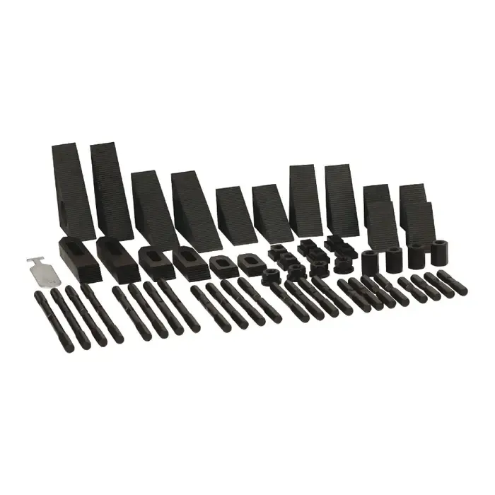 TE-CO 20421 52 Piece Heavy duty (1-1/2" wide blocks) T-Slot Clamping Nuts, Clamps, Blocks Set Exclusive Offer