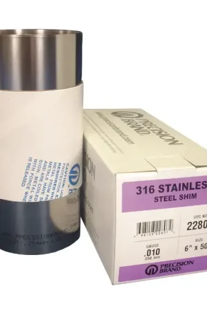 PRECISION BRAND 22812 .031" Thick, 6" Width, 316 Stainless Steel Metal Shim Stock Exclusive Offer