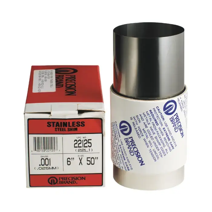 Place Order PRECISION BRAND MMSS30 .30mm Thick, 150mm Width, 300 Stainless Steel Metal Shim Stock