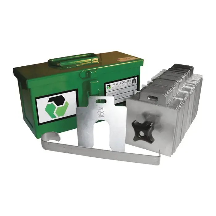 Clearance MAUDLIN MSC4-SK .001" Min. Thick, .050" Max. Thick, Stainless Steel 80 Piece Shim Stock Set