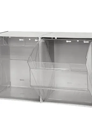 Must Have QUANTUM STORAGE SYSTEMS QTB 302 Clear Tip Out Bins Type, Gray Color, Plastic Material Storage Bin