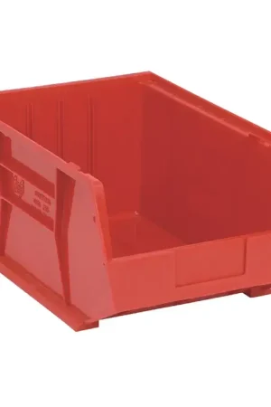 QUANTUM STORAGE SYSTEMS QUS255RD Stack & Hang Ultra Bins Type, Red Color, Plastic Material Storage Bin Fast Shipping