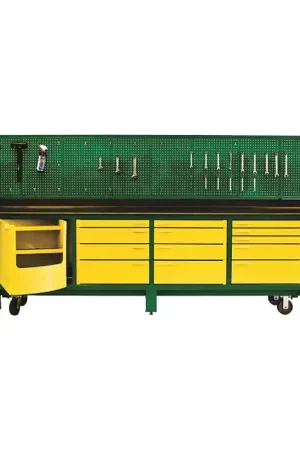 Trending BADASS WORKBENCH 4BAYWC 12‘ Workbench With Drawers Type, 16 No. of Drawers, 32" Chest Length Mobile Workstation