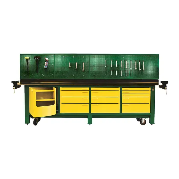 Trending BADASS WORKBENCH 4BAYWC 12‘ Workbench With Drawers Type, 16 No. of Drawers, 32" Chest Length Mobile Workstation