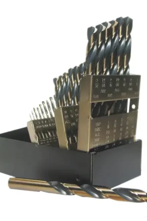VIKING 1 to 60 135° Black & Bronze Super Premium High Speed Steel Jobbers Length Drill Set Fast Shipping