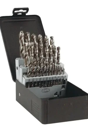 Best Seller PRECISION TWIST DRILL 090290 1/16" to 1/2" by 64ths 135° Bronze Cobalt Jobbers Length Drill Set