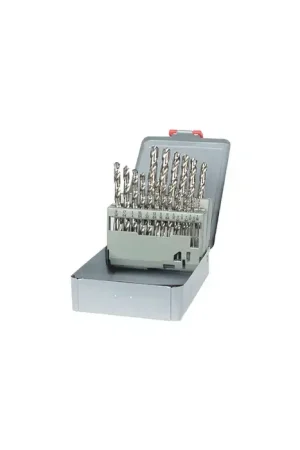 PRECISION TWIST DRILL C114COMBPSET 1/16" to 1/2" x 64ths, 1 to 60, 1mm to 13mm by .50mm 118° Bright High Speed Steel Jobbers Length Drill Set Last Chance