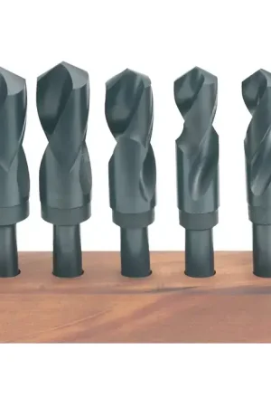 TTC PRODUCTION A1543-S 1" to 1-1/2" 118° High Speed Steel Reduced Shank Drill Set Holiday Sale