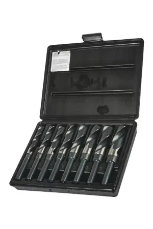 PRECISION TWIST DRILL 090556 9/16" to 1" by 16ths 118° High Speed Steel Reduced Shank Drill Set Must Have
