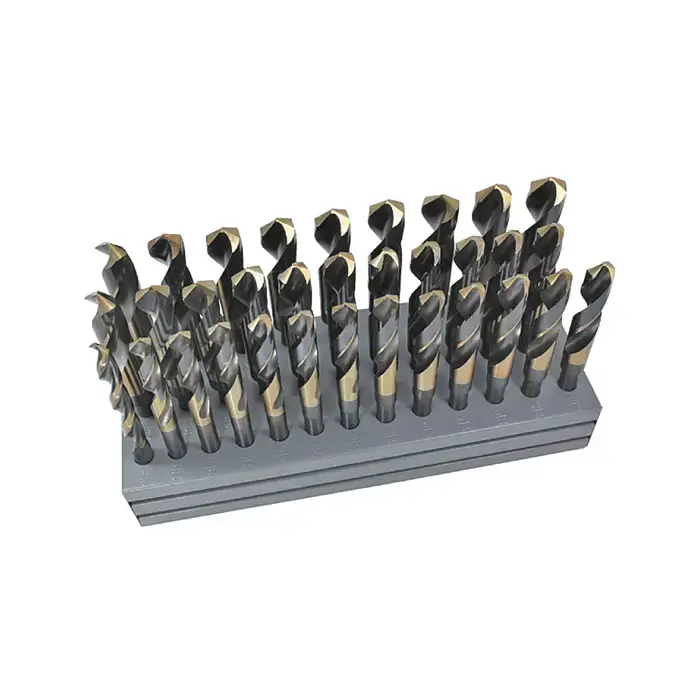 Bargain DRILLCO 90596 9/16" to 1" by 16ths 118° Premium Grade High Speed Steel Reduced Shank Drill Set