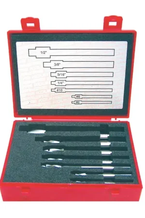 KEO 902-000-040 .228", .272", .314", .382", .475", .572", .757" On Size Pilot, 7 PC. M35 Cobalt Solid Integral Pilot Type Counterbore Sets Top Rated