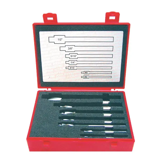KEO 902-000-040 .228", .272", .314", .382", .475", .572", .757" On Size Pilot, 7 PC. M35 Cobalt Solid Integral Pilot Type Counterbore Sets Top Rated