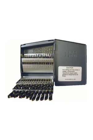 Exclusive Offer VIKING SPT-60 1 to 60 Size, 135°, Premium High Speed Steel Screw Machine Length Stub Drills Set