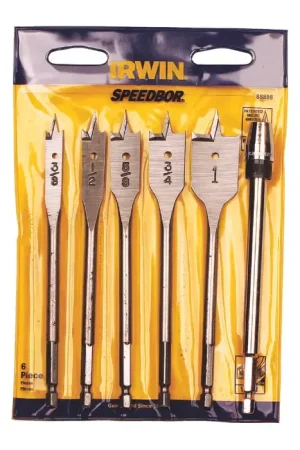 IRWIN 88898 3/8" 1/2" 5/8" 3/4" 7/8" & 1" Size, High Speed Steel Wood Application Drill Buy Online