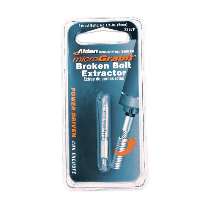 ALDEN Model 2367P, M2 High Speed Steel 1 Pc. Bolt Extractor Removes Sizes 1/4", 6mm Today Only