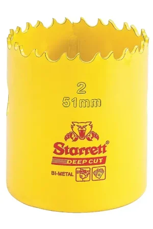 Weekend Sale STARRETT DCH0178-G 1-7/8" Dia., 2" Cutting Depth, Bi-Metal Hole Saws