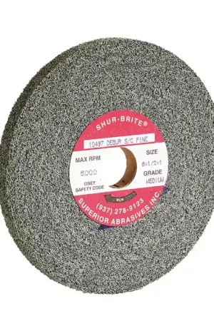 Final Sale TTC PRODUCTION USA MADE Convolute A025688 6" Silicon Carbide Deburring Wheel - Non-Woven, Fine Grade, 1/2" Face Width