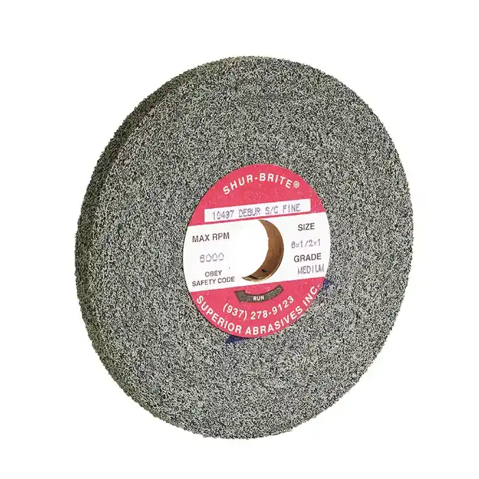 Final Sale TTC PRODUCTION USA MADE Convolute A025688 6" Silicon Carbide Deburring Wheel - Non-Woven, Fine Grade, 1/2" Face Width
