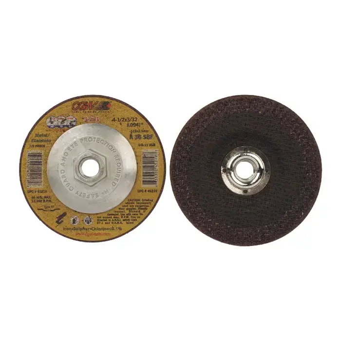 Luxury CGW ABRASIVES 45223 6" Diameter Aluminum Oxide Bonded Deburring Cut-Off Wheel - 5/8"-11 Hole Size, 47/50" Wheel Thickness, A36S