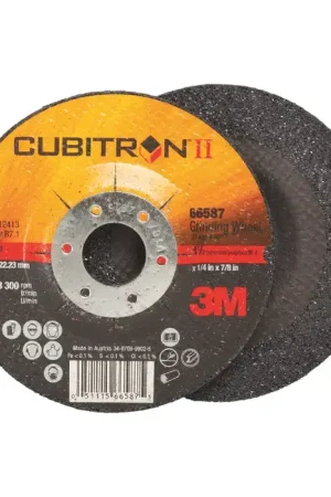 3M 51115665479 7" Diameter Ceramic Bonded Deburring Cut-Off Wheel - 7/8" Hole Size, 1/4" Wheel Thickness, DEPRESSED CENTER WHEEL Special Offer