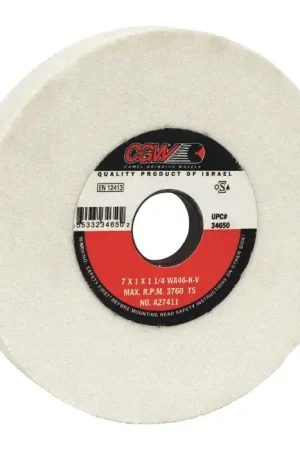 Brand New CGW ABRASIVES 34702 8" Diameter Surface Grinding Wheel - 1-1/4" Hole Size, K Wheel Hardness