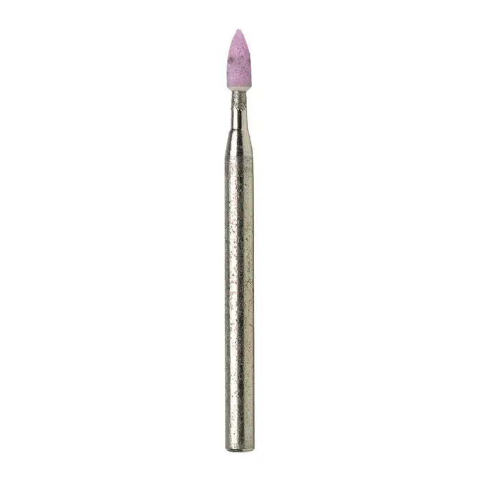 Budget TTC 53-501-055 B Point Shape 1/8" Shank Aluminum Oxide Vitrified Mounted Stone Wheel - B Point Shape