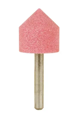 TTC 53-500-013 A Point Shape 1/4" Shank Aluminum Oxide Vitrified Mounted Stone Wheel - A Point Shape Crafted