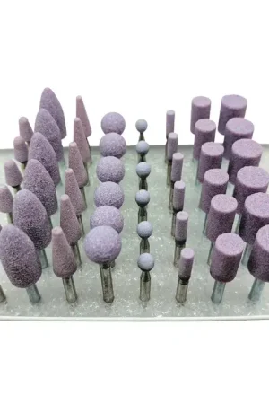 Big Sale GRIER ABRASIVES KIT-38499 B, W Point Shape 1/8" Shank Aluminum Oxide Vitrified Mounted Stone Wheel - B, W Point Shape