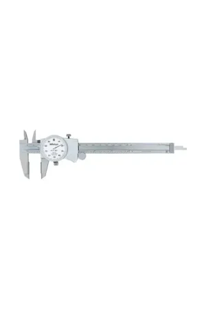 MITUTOYO 505-736 Dial Caliper, 0 - 6" Range, White Face Today Only