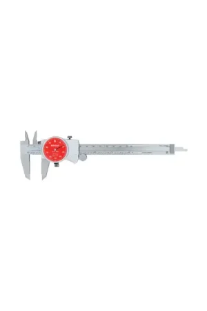 MITUTOYO 505-742-54J 0 - 6" Range, Red Face Dial Caliper Markdown