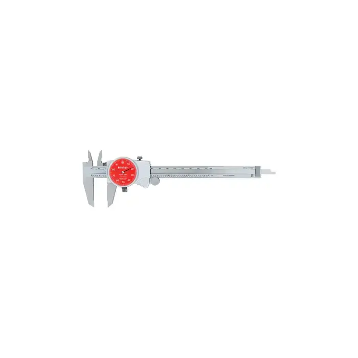 MITUTOYO 505-742-54J 0 - 6" Range, Red Face Dial Caliper Markdown