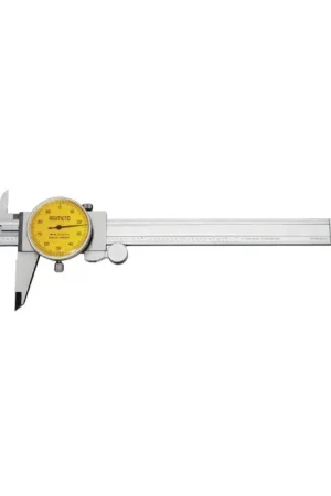 Best Price ASIMETO 303-06-1 Dial Caliper, 0 - 6" Range, Yellow Face