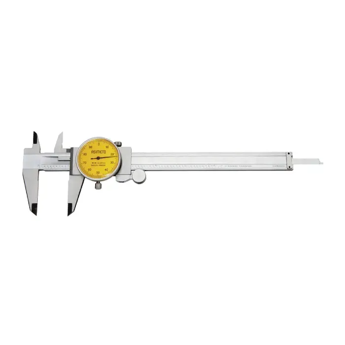 Best Price ASIMETO 303-06-1 Dial Caliper, 0 - 6" Range, Yellow Face