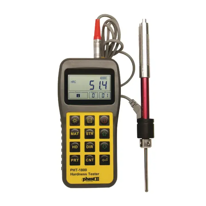New Arrival PHASE II PHT-1840 Brinell, Rockwell B & C Vickers and Shore Scale, 200-960 HL Range, Gear Teeth Hardness Tester Type Portable Digital Hardness Tester