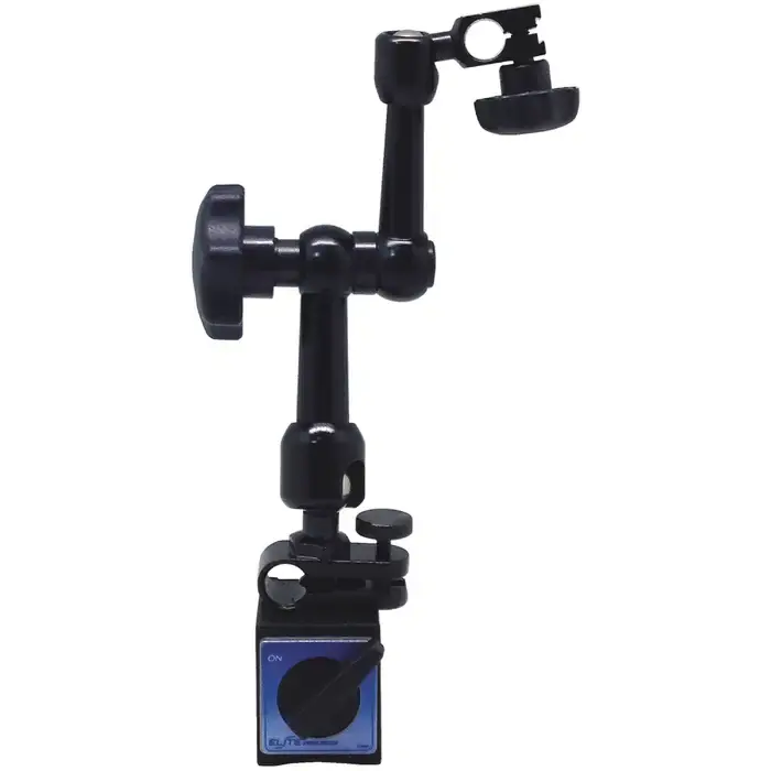 ELITE PRECISION EMB2020F Articulating Magnetic Indicator Holder, Holds 3/8" & dovetail, Bottom Adjustment Factory Price