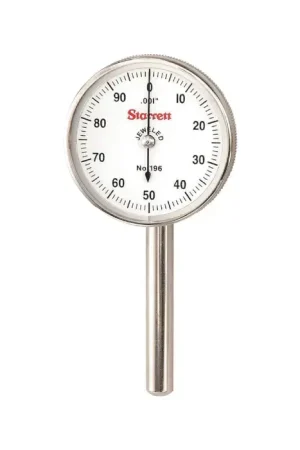Secure Checkout STARRETT 196B1 0 - 0.200" Range, 0-100 Reading Dial Test Indicator