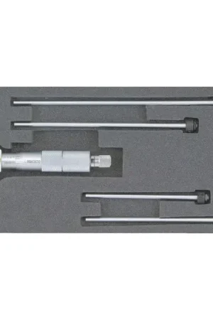 ASIMETO 201-04-1 0 - 4" Range, 2.5" Base Length, 4 Rods Mechanical Depth Gage Micrometer Today Only