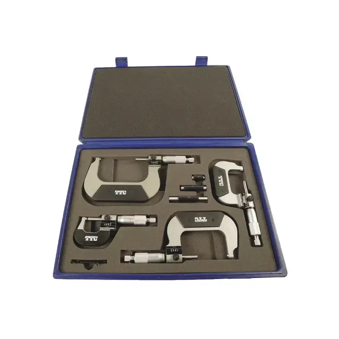 TTC C-193-214 0 - 4" Range, .0001" Graduation, 4 Piece Outside Micrometer Set Direct From Factory