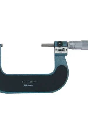 MITUTOYO 193-214 3 - 4" (75 - 100mm) Range, .0001" Graduation Flat End Spindle Outside Micrometer Deal