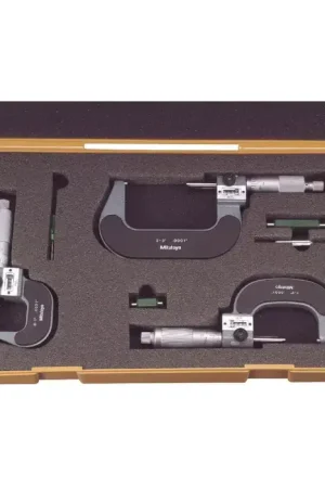 Affordable MITUTOYO 193-923 0 - 3" Range, .0001" Graduation, 3 Piece Outside Micrometer Set