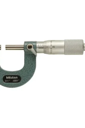 Top Pick MITUTOYO 103-260 0 - 1" (0 - 25mm) Range, .0001" Graduation Flat End Spindle Outside Micrometer