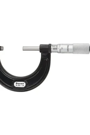 STARRETT T436.1XRL-2 1 - 2" (25 - 50mm) Range, .0001" Graduation Flat End Spindle Outside Micrometer Trending