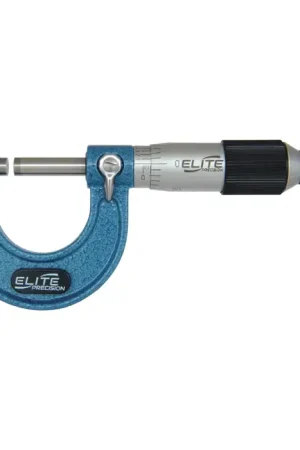 ELITE PRECISION E01RF 0 - 1" (0 - 25mm) Range, .0001" Graduation Flat End Spindle Outside Micrometer Instant Buy