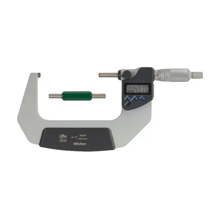 Limited Offer MITUTOYO 293-333-32 3 - 4" (75 - 100mm) Range, .0001" Graduation Flat End Spindle Outside Micrometer