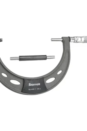STARRETT T444.1XRL-5 4 - 5" (100 - 125mm) Range, .0001" Graduation Flat End Spindle Outside Micrometer Mega Sale